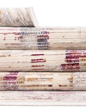 Ivory 7' 10 x 7' 10 Deepa Octagon Area Rug 100% Polyester Colorful Modern Contemporary Carpet for Home Decorating Living, Dining, Office & Bedrooms for Sale at Rug Engine