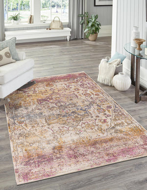 Multicolor 9' x 11' 7 Deepa Rectangle Area Rug 100% Polyester Colorful Modern Contemporary Carpet for Home Decorating Living, Dining, Office & Bedrooms for Sale at Rug Engine