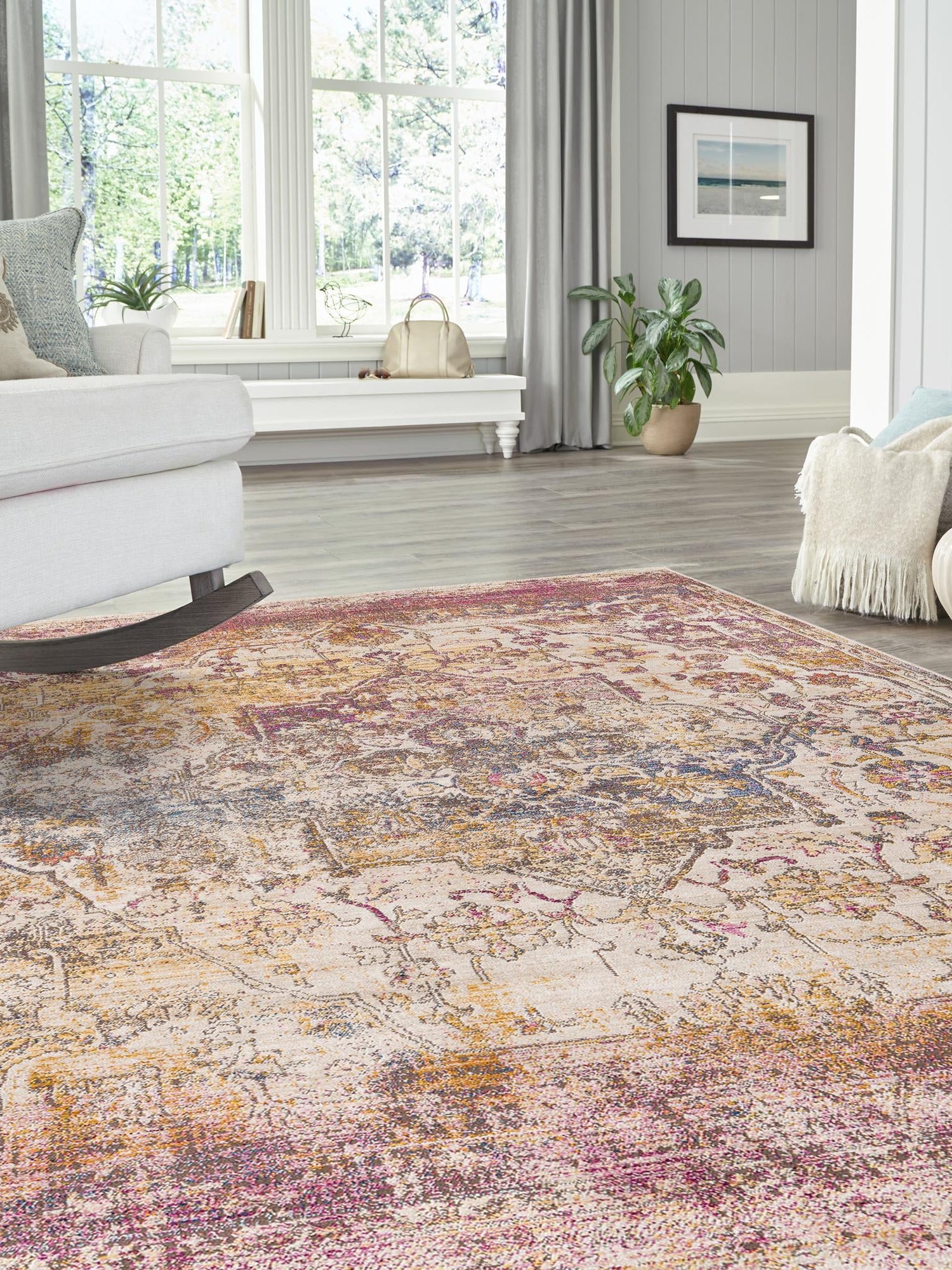 Multicolor 10' x 14' Deepa Rectangle Area Rug 100% Polyester Colorful Modern Contemporary Carpet for Home Decorating Living, Dining, Office & Bedrooms for Sale at Rug Engine