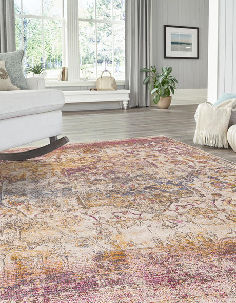 Multicolor 6' x 8' 9 Deepa Rectangle Area Rug 100% Polyester Colorful Modern Contemporary Carpet for Home Decorating Living, Dining, Office & Bedrooms for Sale at Rug Engine
