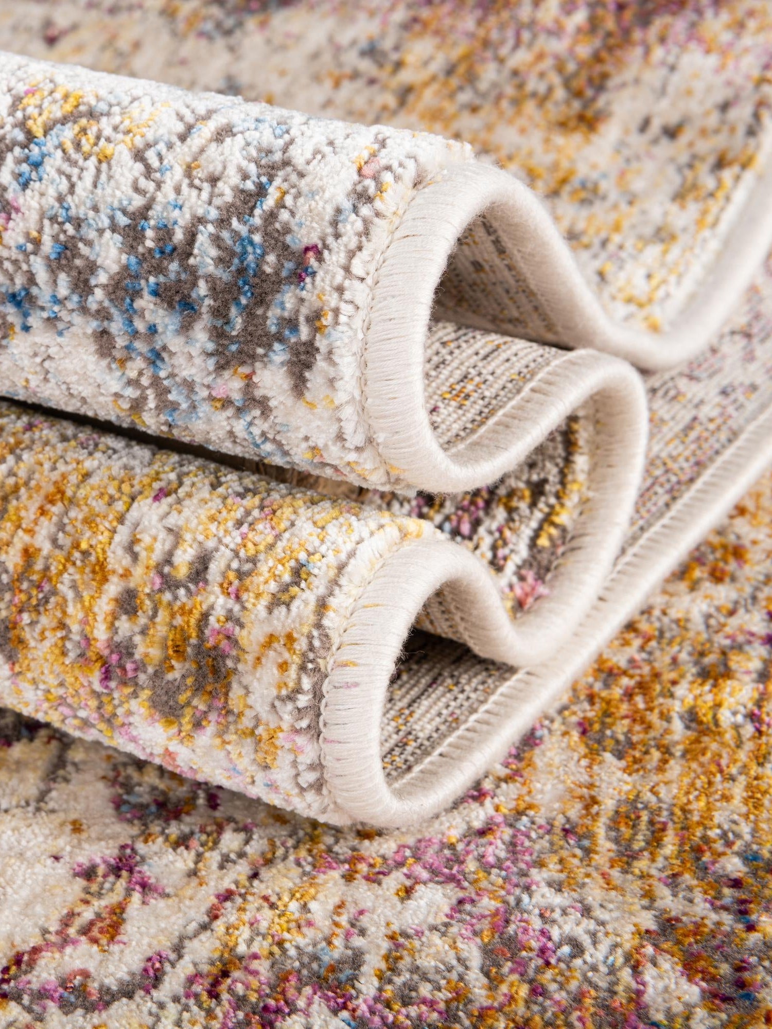 Multicolor 10' x 14' Deepa Rectangle Area Rug 100% Polyester Colorful Modern Contemporary Carpet for Home Decorating Living, Dining, Office & Bedrooms for Sale at Rug Engine
