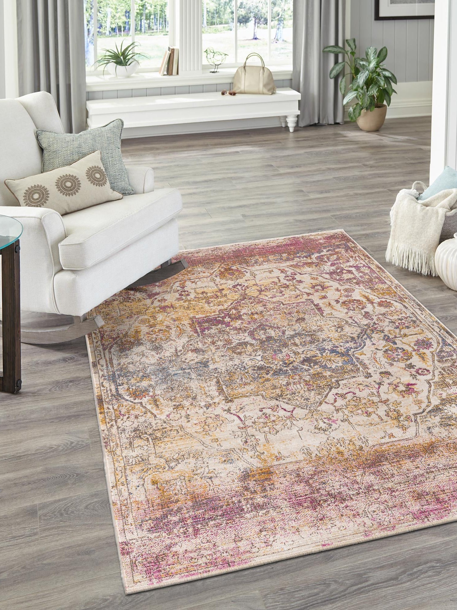 Multicolor 10' x 14' Deepa Rectangle Area Rug 100% Polyester Colorful Modern Contemporary Carpet for Home Decorating Living, Dining, Office & Bedrooms for Sale at Rug Engine