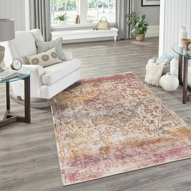 Multicolor 10' x 14' Deepa Rectangle Area Rug 100% Polyester Colorful Modern Contemporary Carpet for Home Decorating Living, Dining, Office & Bedrooms for Sale at Rug Engine