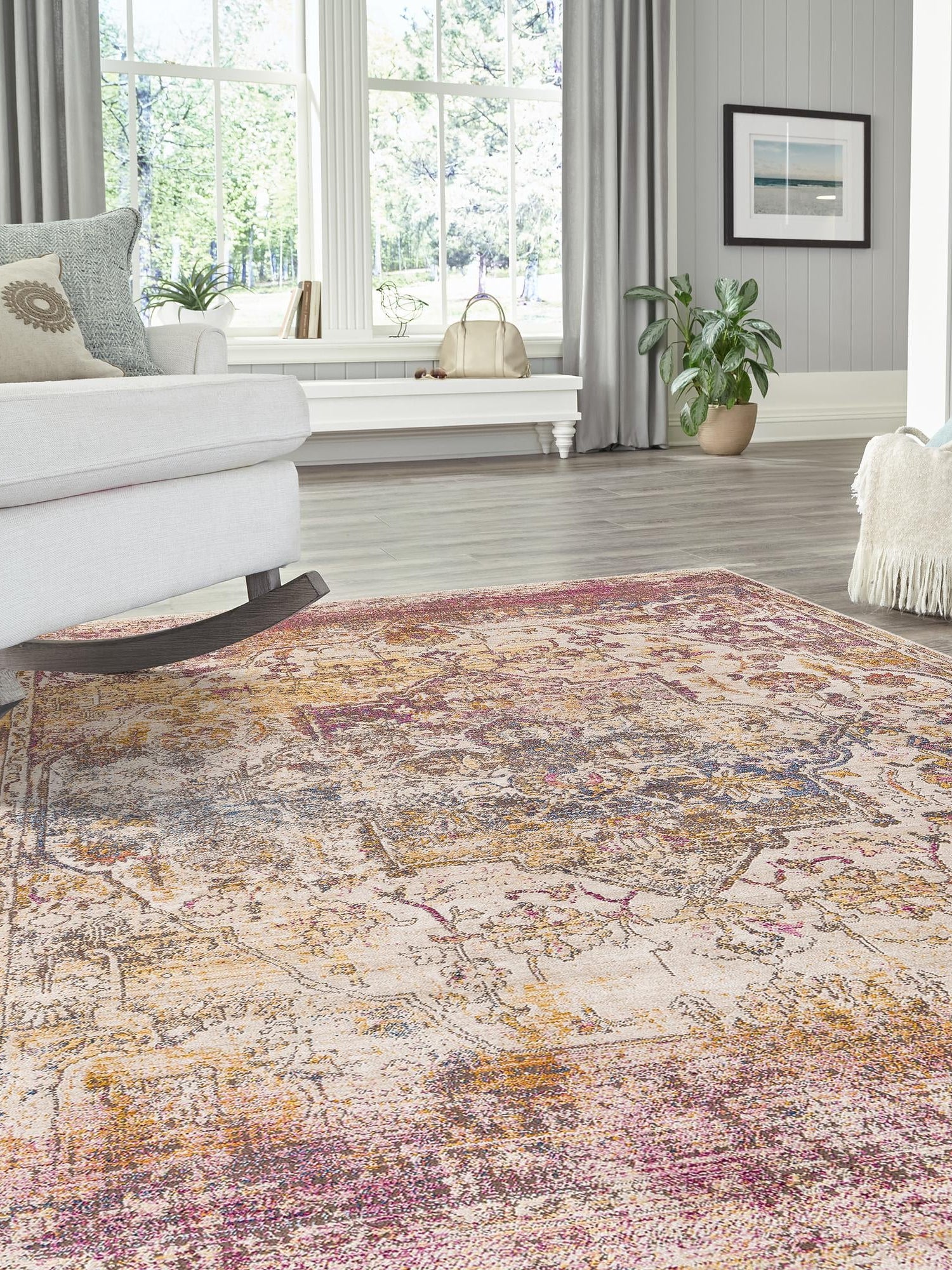 Multicolor 10' x 14' Deepa Rectangle Area Rug 100% Polyester Colorful Modern Contemporary Carpet for Home Decorating Living, Dining, Office & Bedrooms for Sale at Rug Engine