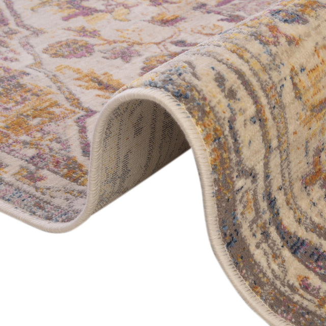 Multicolor 2' 6 x 12' Deepa Runner Area Rug 100% Polyester Colorful Modern Contemporary Carpet for Home Decorating Living, Dining, Office & Bedrooms for Sale at Rug Engine
