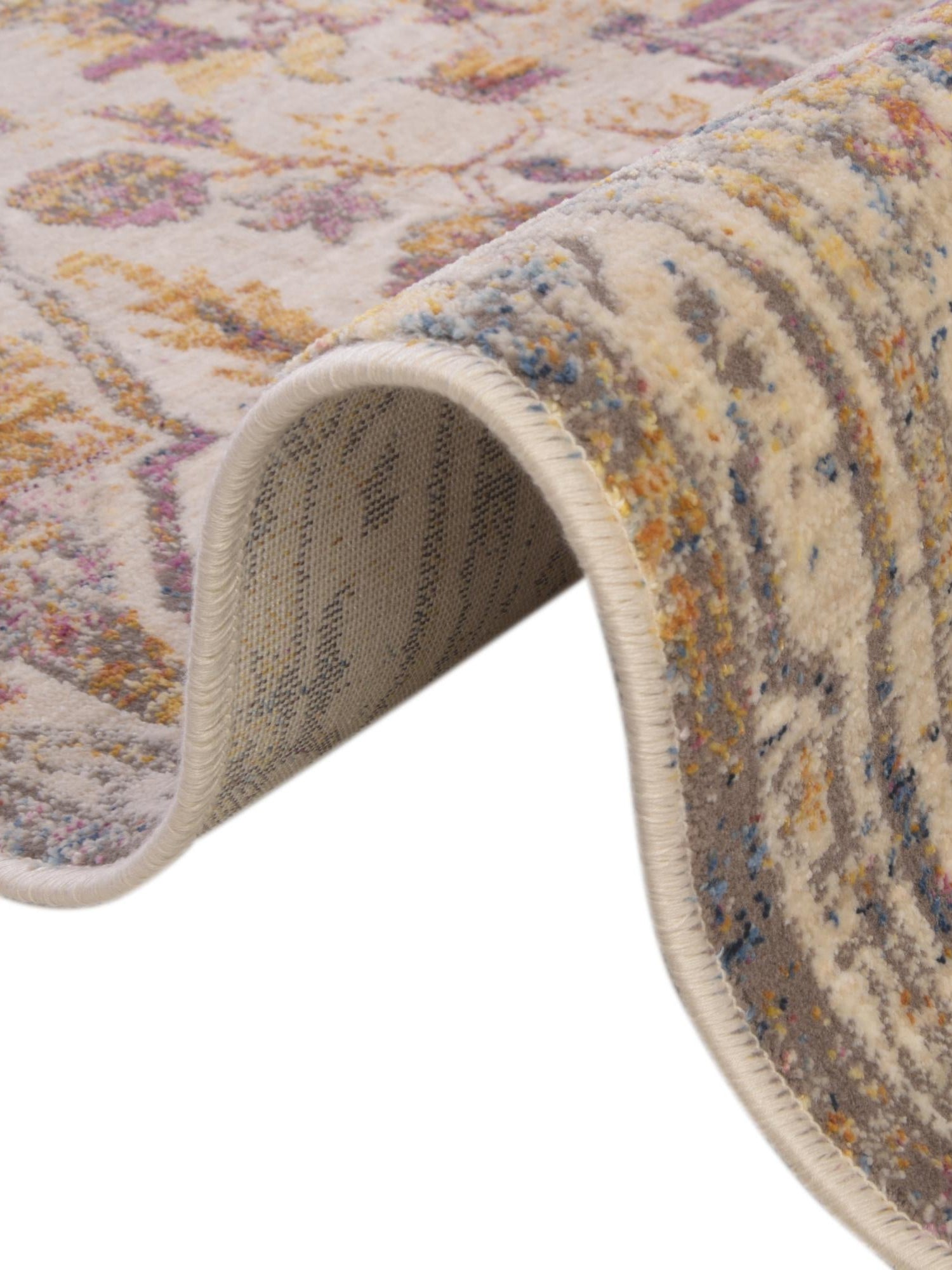 Multicolor 2' x 8' Deepa Runner Area Rug 100% Polyester Colorful Modern Contemporary Carpet for Home Decorating Living, Dining, Office & Bedrooms for Sale at Rug Engine