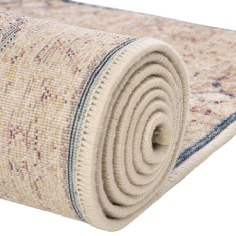 Blue Ivory 4' x 5' 10 Deepa Rectangle Area Rug 100% Polyester Colorful Modern Contemporary Carpet for Home Decorating Living, Dining, Office & Bedrooms for Sale at Rug Engine