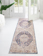 Blue Ivory 2' x 8' Deepa Runner Rug
