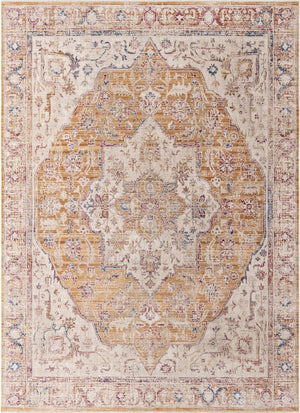 Yellow 10' x 13' 8 Deepa Rectangle Area Rug 100% Polyester Colorful Modern Contemporary Carpet for Home Decorating Living, Dining, Office & Bedrooms for Sale at Rug Engine