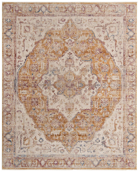 Yellow 7' 10 x 9' 8 Deepa Rectangle Area Rug 100% Polyester Colorful Modern Contemporary Carpet for Home Decorating Living, Dining, Office & Bedrooms for Sale at Rug Engine