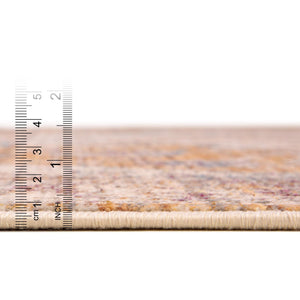 Yellow 5' 3 x 7' 9 Deepa Rectangle Area Rug 100% Polyester Colorful Modern Contemporary Carpet for Home Decorating Living, Dining, Office & Bedrooms for Sale at Rug Engine