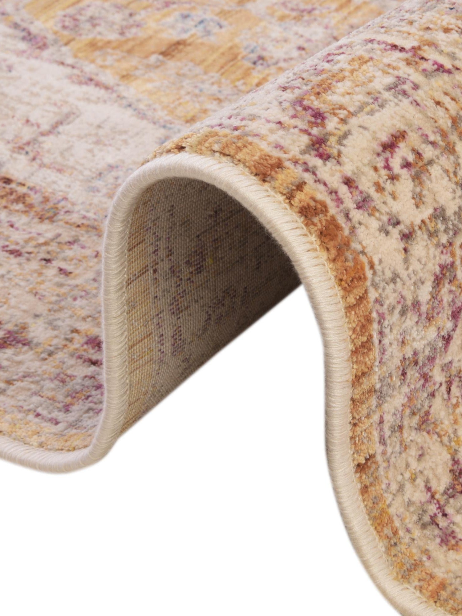 Yellow 7' 10 x 9' 8 Deepa Rectangle Area Rug 100% Polyester Colorful Modern Contemporary Carpet for Home Decorating Living, Dining, Office & Bedrooms for Sale at Rug Engine