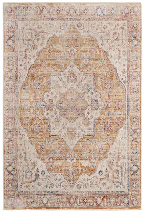 Yellow 5' 3 x 7' 9 Deepa Rectangle Area Rug 100% Polyester Colorful Modern Contemporary Carpet for Home Decorating Living, Dining, Office & Bedrooms for Sale at Rug Engine