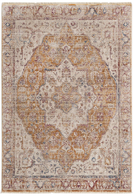Yellow 4' x 5' 10 Deepa Rectangle Area Rug 100% Polyester Colorful Modern Contemporary Carpet for Home Decorating Living, Dining, Office & Bedrooms for Sale at Rug Engine