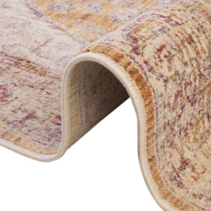 Yellow 7' 10 x 7' 10 Deepa Square Area Rug 100% Polyester Colorful Modern Contemporary Carpet for Home Decorating Living, Dining, Office & Bedrooms for Sale at Rug Engine