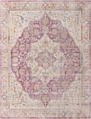 Lavender 9' x 11' 7 Deepa Rectangle Area Rug 100% Polyester Colorful Modern Contemporary Carpet for Home Decorating Living, Dining, Office & Bedrooms for Sale at Rug Engine
