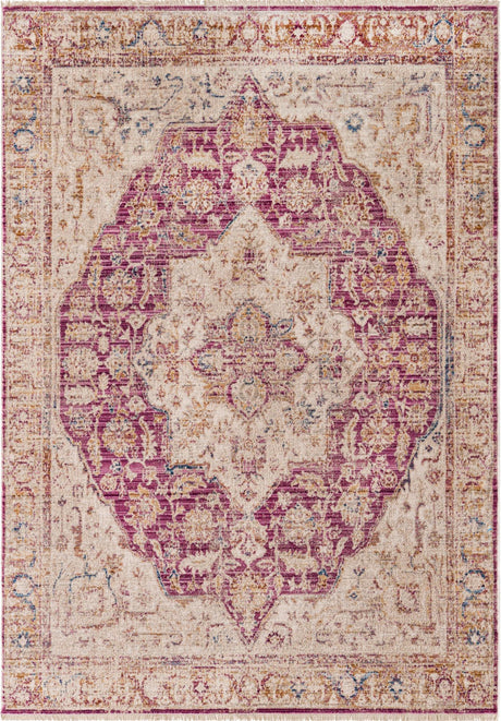 Lavender 4' x 5' 10 Deepa Rectangle Area Rug 100% Polyester Colorful Modern Contemporary Carpet for Home Decorating Living, Dining, Office & Bedrooms for Sale at Rug Engine