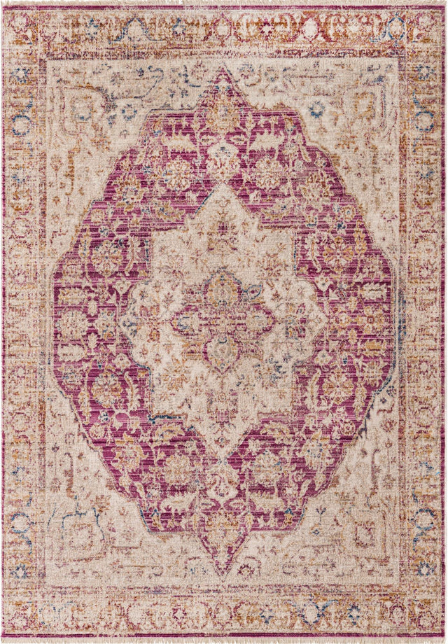 Lavender 4' x 5' 10 Deepa Rectangle Area Rug 100% Polyester Colorful Modern Contemporary Carpet for Home Decorating Living, Dining, Office & Bedrooms for Sale at Rug Engine