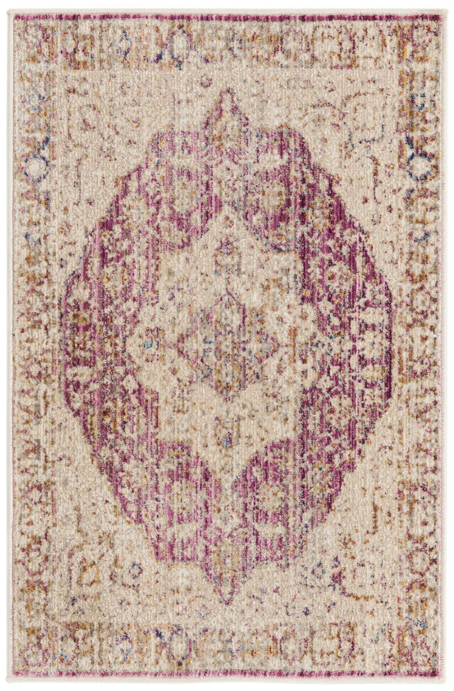 Lavender 2' x 3' Deepa Rectangle Area Rug 100% Polyester Colorful Modern Contemporary Carpet for Home Decorating Living, Dining, Office & Bedrooms for Sale at Rug Engine