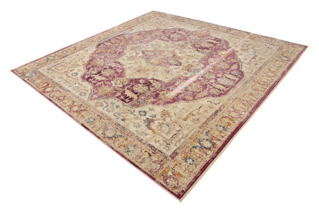 Lavender 7' 10 x 7' 10 Deepa Square Area Rug 100% Polyester Colorful Modern Contemporary Carpet for Home Decorating Living, Dining, Office & Bedrooms for Sale at Rug Engine