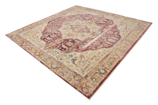 Lavender 7' 10 x 7' 10 Deepa Square Area Rug 100% Polyester Colorful Modern Contemporary Carpet for Home Decorating Living, Dining, Office & Bedrooms for Sale at Rug Engine