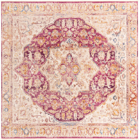 Lavender 7' 10 x 7' 10 Deepa Square Area Rug 100% Polyester Colorful Modern Contemporary Carpet for Home Decorating Living, Dining, Office & Bedrooms for Sale at Rug Engine