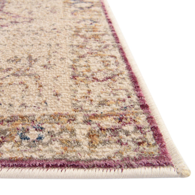 Lavender 2' x 8' Deepa Runner Area Rug 100% Polyester Colorful Modern Contemporary Carpet for Home Decorating Living, Dining, Office & Bedrooms for Sale at Rug Engine