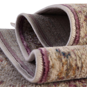Lavender 2' 6 x 12' Deepa Runner Area Rug 100% Polyester Colorful Modern Contemporary Carpet for Home Decorating Living, Dining, Office & Bedrooms for Sale at Rug Engine