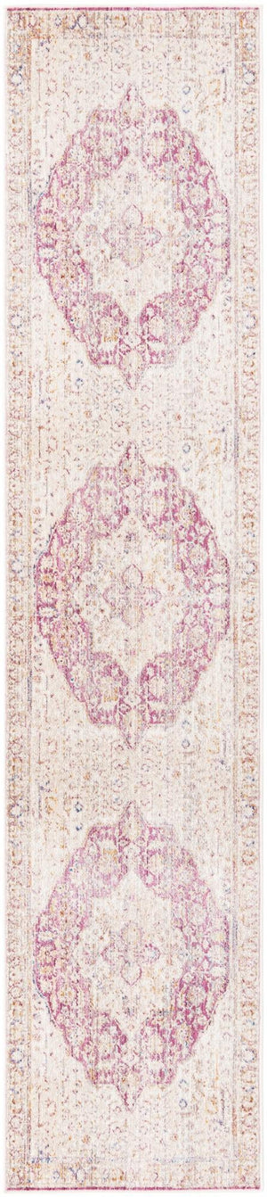 Lavender 2' 6 x 12' Deepa Runner Area Rug 100% Polyester Colorful Modern Contemporary Carpet for Home Decorating Living, Dining, Office & Bedrooms for Sale at Rug Engine