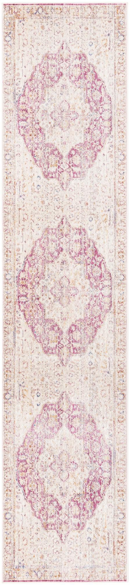 Lavender 2' 6 x 12' Deepa Runner Area Rug 100% Polyester Colorful Modern Contemporary Carpet for Home Decorating Living, Dining, Office & Bedrooms for Sale at Rug Engine