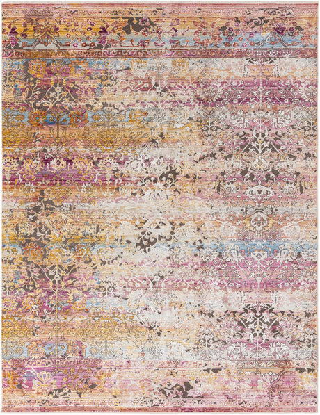 Multicolor 9' x 11' 7 Deepa Rectangle Area Rug 100% Polyester Colorful Modern Contemporary Carpet for Home Decorating Living, Dining, Office & Bedrooms for Sale at Rug Engine