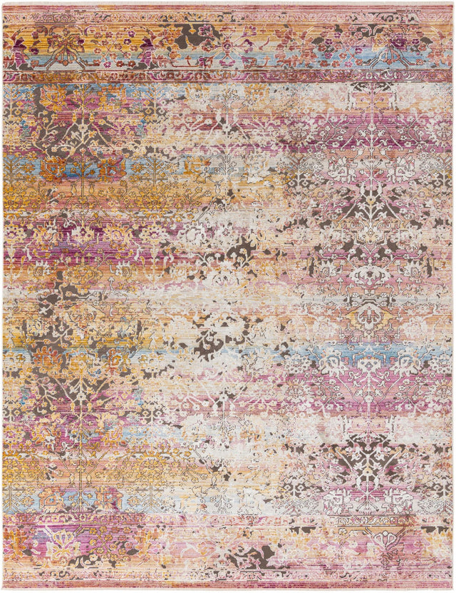Multicolor 9' x 11' 7 Deepa Rectangle Area Rug 100% Polyester Colorful Modern Contemporary Carpet for Home Decorating Living, Dining, Office & Bedrooms for Sale at Rug Engine