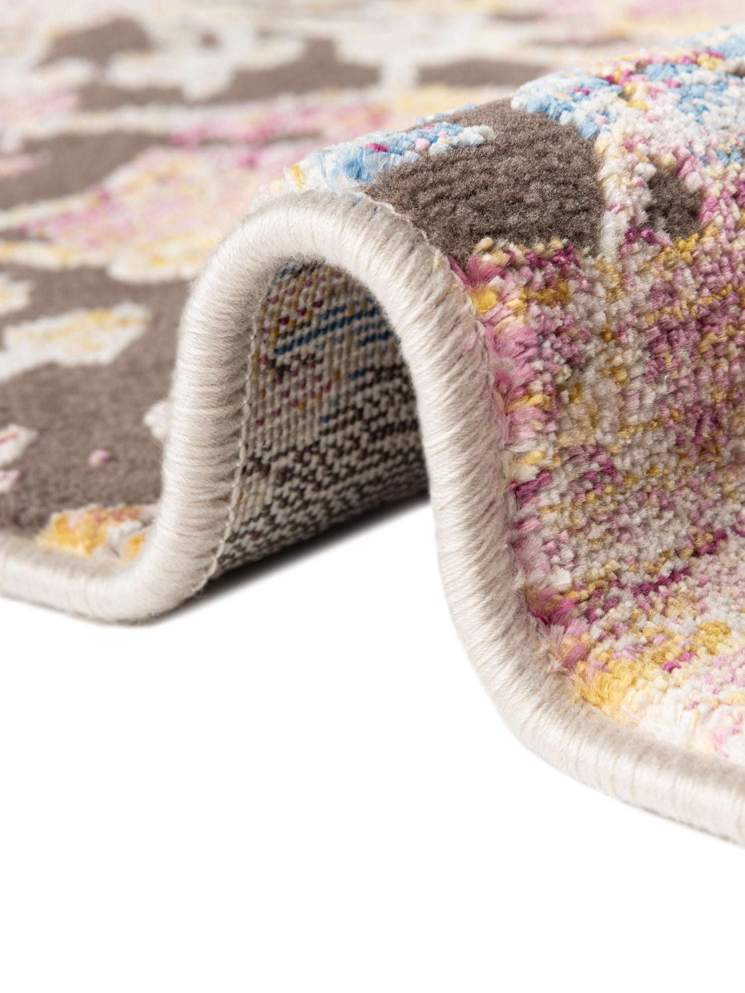 Multicolor 7' 10 x 9' 8 Deepa Rectangle Area Rug 100% Polyester Colorful Modern Contemporary Carpet for Home Decorating Living, Dining, Office & Bedrooms for Sale at Rug Engine