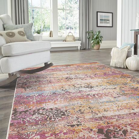 Multicolor 9' x 11' 7 Deepa Rectangle Area Rug 100% Polyester Colorful Modern Contemporary Carpet for Home Decorating Living, Dining, Office & Bedrooms for Sale at Rug Engine