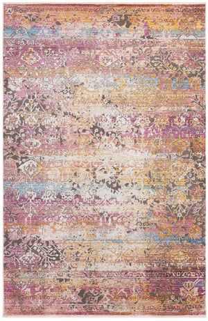 Multicolor 5' 3 x 7' 9 Deepa Rectangle Area Rug 100% Polyester Colorful Modern Contemporary Carpet for Home Decorating Living, Dining, Office & Bedrooms for Sale at Rug Engine