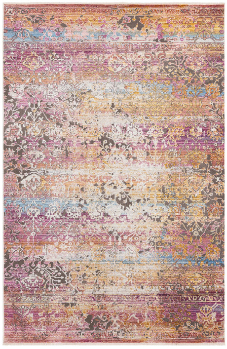 Multicolor 5' 3 x 7' 9 Deepa Rectangle Area Rug 100% Polyester Colorful Modern Contemporary Carpet for Home Decorating Living, Dining, Office & Bedrooms for Sale at Rug Engine