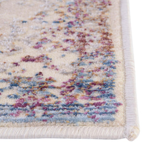 Ivory 3' 3 x 5' Deepa Rectangle Area Rug 100% Polyester Colorful Modern Contemporary Carpet for Home Decorating Living, Dining, Office & Bedrooms for Sale at Rug Engine
