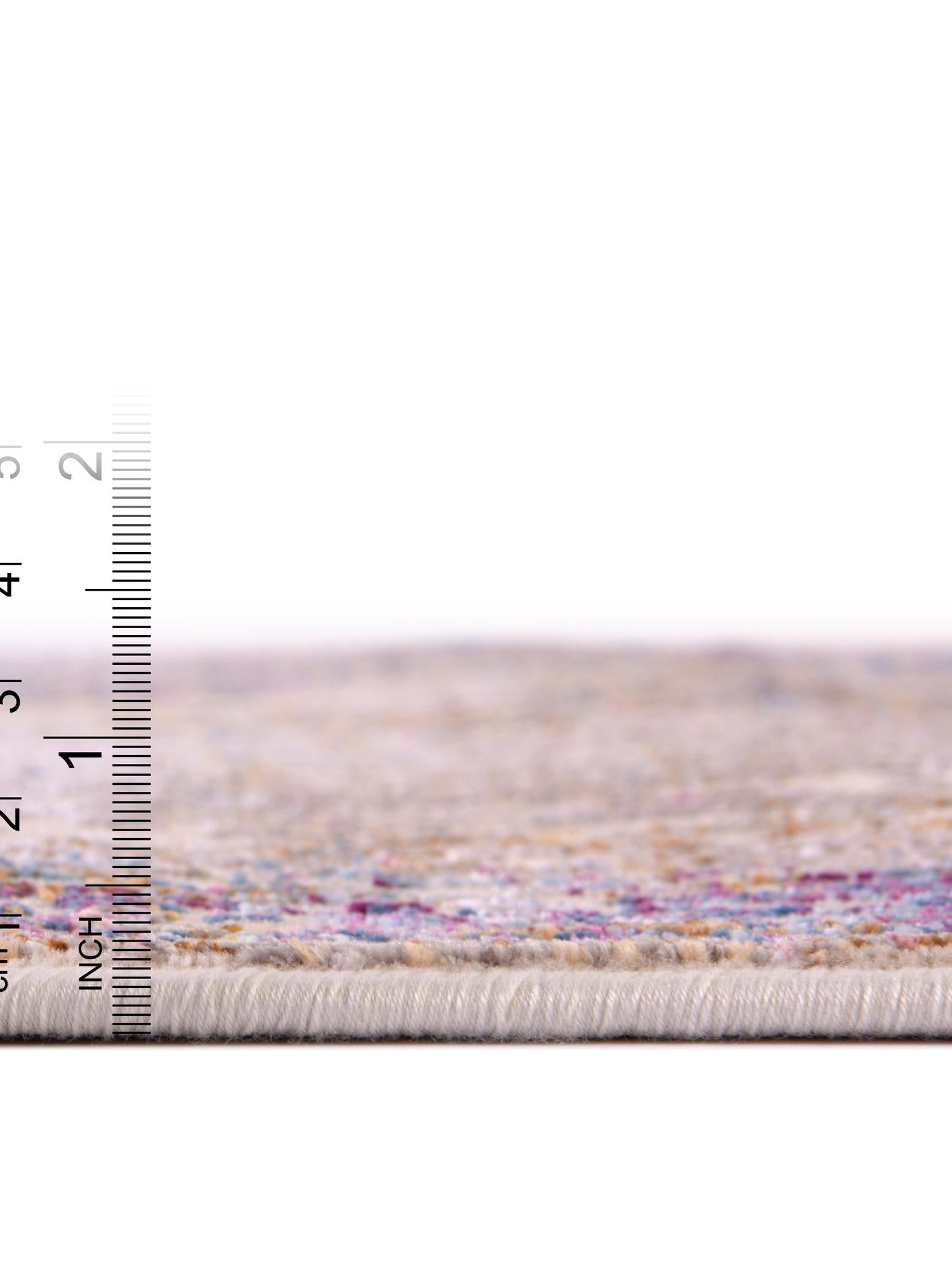 Ivory 2' x 6' Deepa Runner Area Rug 100% Polyester Colorful Modern Contemporary Carpet for Home Decorating Living, Dining, Office & Bedrooms for Sale at Rug Engine