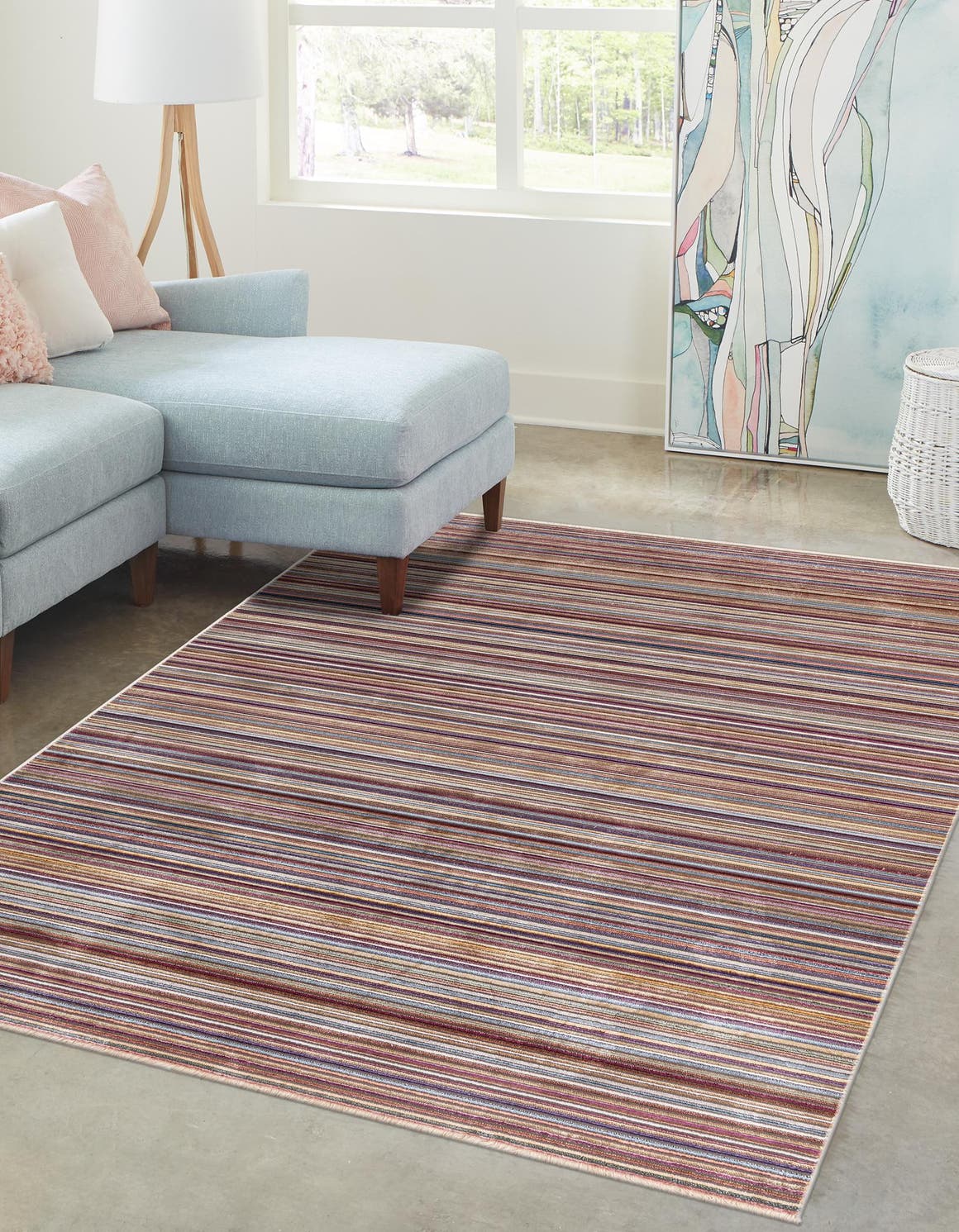 Multicolor 10' x 13' 8 Deepa Rectangle Area Rug 100% Polyester Colorful Modern Contemporary Carpet for Home Decorating Living, Dining, Office & Bedrooms for Sale at Rug Engine