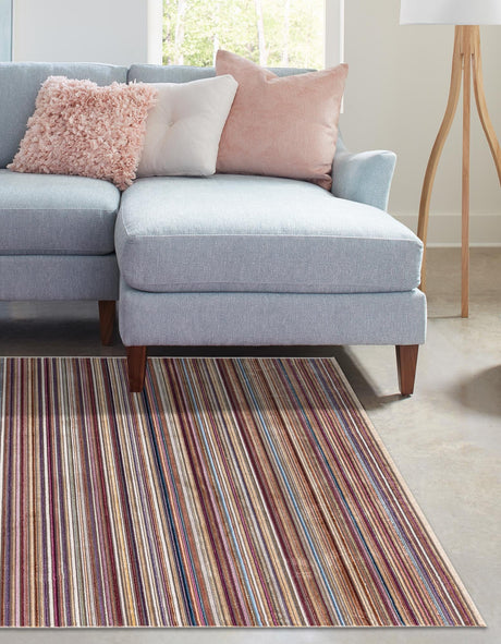 Multicolor 3' 3 x 5' Deepa Rectangle Area Rug 100% Polyester Colorful Modern Contemporary Carpet for Home Decorating Living, Dining, Office & Bedrooms for Sale at Rug Engine