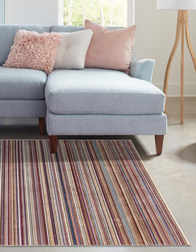 Multicolor 3' 3 x 5' Deepa Rectangle Area Rug 100% Polyester Colorful Modern Contemporary Carpet for Home Decorating Living, Dining, Office & Bedrooms for Sale at Rug Engine