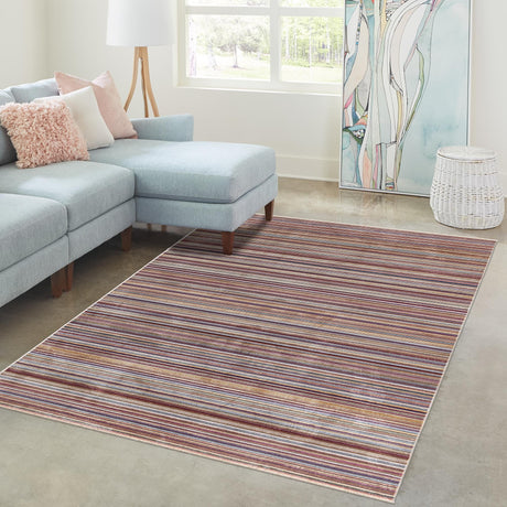 Multicolor 6' x 8' 9 Deepa Rectangle Area Rug 100% Polyester Colorful Modern Contemporary Carpet for Home Decorating Living, Dining, Office & Bedrooms for Sale at Rug Engine