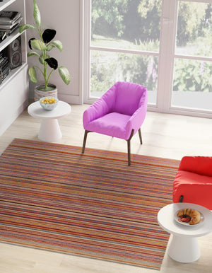 Multicolor 7' 10 x 7' 10 Deepa Square Area Rug 100% Polyester Colorful Modern Contemporary Carpet for Home Decorating Living, Dining, Office & Bedrooms for Sale at Rug Engine