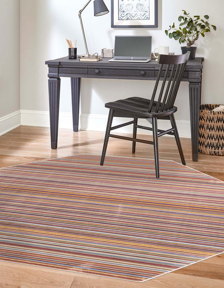 Multicolor 7' 10 x 7' 10 Deepa Octagon Area Rug 100% Polyester Colorful Modern Contemporary Carpet for Home Decorating Living, Dining, Office & Bedrooms for Sale at Rug Engine
