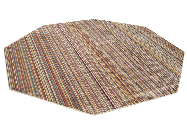 Multicolor 7' 10 x 7' 10 Deepa Octagon Area Rug 100% Polyester Colorful Modern Contemporary Carpet for Home Decorating Living, Dining, Office & Bedrooms for Sale at Rug Engine