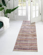 Multicolor 2' x 6' Deepa Runner Area Rug 100% Polyester Colorful Modern Contemporary Carpet for Home Decorating Living, Dining, Office & Bedrooms for Sale at Rug Engine