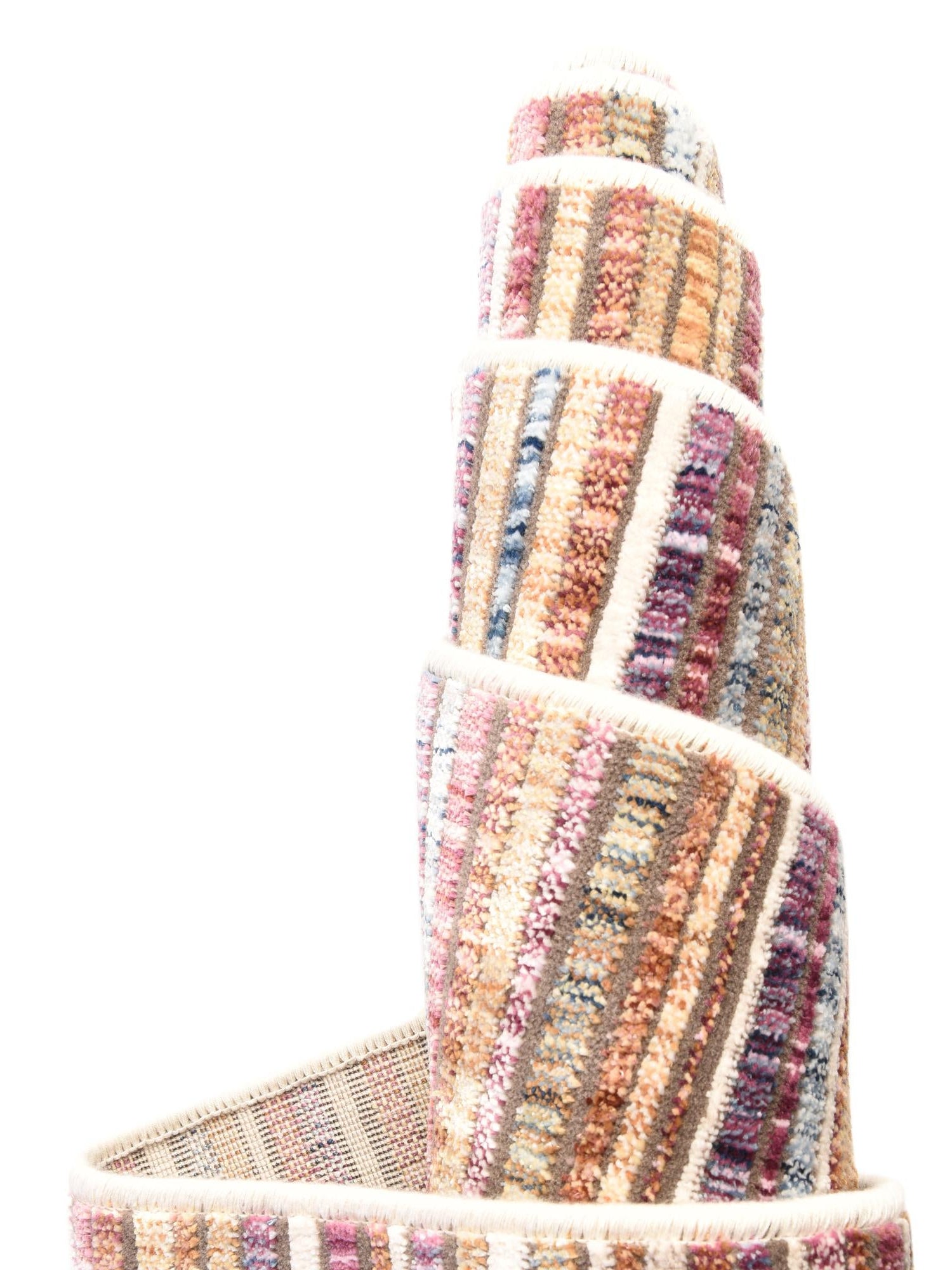 Multicolor 2' 6 x 12' Deepa Runner Area Rug 100% Polyester Colorful Modern Contemporary Carpet for Home Decorating Living, Dining, Office & Bedrooms for Sale at Rug Engine