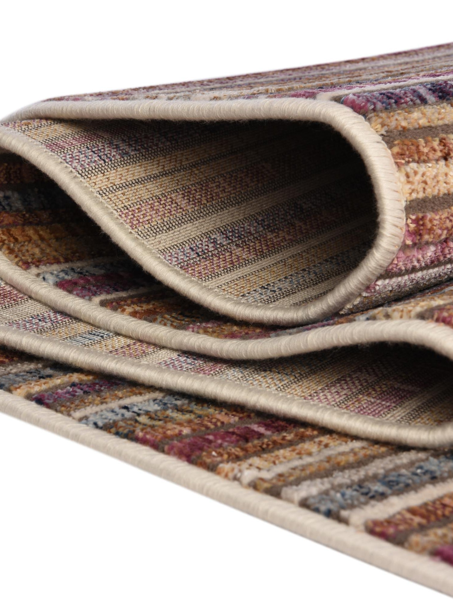 Multicolor 2' 6 x 12' Deepa Runner Area Rug 100% Polyester Colorful Modern Contemporary Carpet for Home Decorating Living, Dining, Office & Bedrooms for Sale at Rug Engine