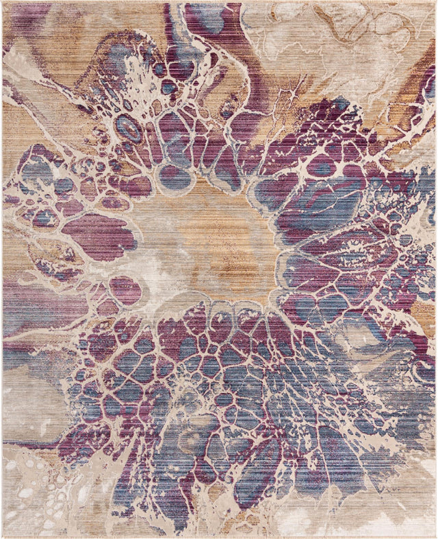 Multicolor 8' x 10' Deepa Rectangle Area Rug 100% Polyester Colorful Modern Contemporary Carpet for Home Decorating Living, Dining, Office & Bedrooms for Sale at Rug Engine