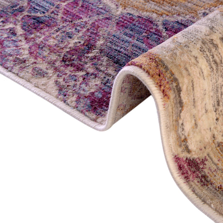 Multicolor 5' 3 x 7' 9 Deepa Rectangle Area Rug 100% Polyester Colorful Modern Contemporary Carpet for Home Decorating Living, Dining, Office & Bedrooms for Sale at Rug Engine